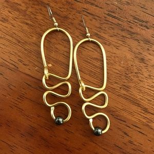 Gold handmade earrings